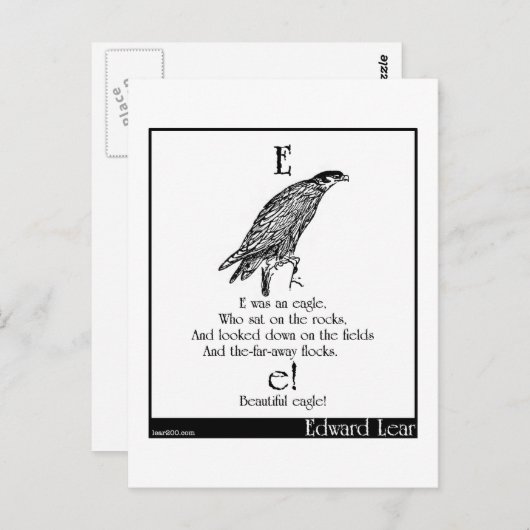 E war ein Adler Postkarte (Vorne/Hinten)