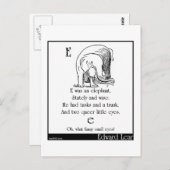 E war ein Elefant Postkarte (Vorne/Hinten)