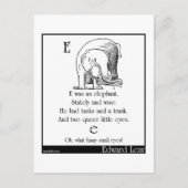 E war ein Elefant Postkarte (Vorderseite)