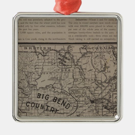 E Washington, N Idaho Silbernes Ornament (Vorne)