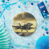 Ea18g Kampfflugzeug, das den Trägerraketen abschie Pappteller (Party)