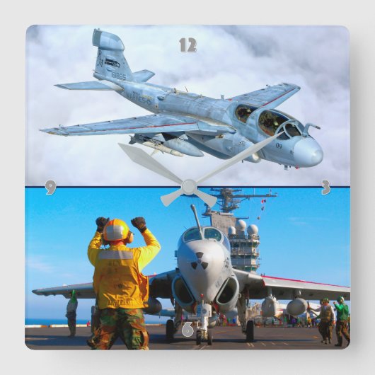 EA-6B PROWLER QUADRATISCHE WANDUHR (Vorderseite)