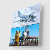 EA-6B PROWLER QUADRATISCHE WANDUHR (Winkel)