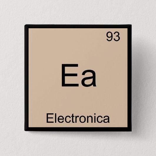 Ea - Elektronica Funny Chemistry Element Symbol T Button (Vorderseite)