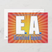 EA LOGO1 ENROLLED AGENT POSTKARTE (Vorne/Hinten)
