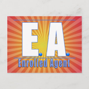 EA LOGO1 ENROLLED AGENT POSTKARTE