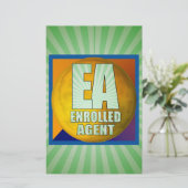 EA LOGO ENROLLED AGENT BRIEFPAPIER (Stehend Vorderseite)