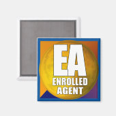 EA LOGO ENROLLED AGENT MAGNET (Vorderseite/Rückseite)