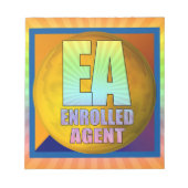 EA LOGO ENROLLED AGENT NOTIZBLOCK (Vorderseite)