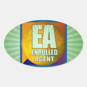 EA LOGO ENROLLED AGENT OVALER AUFKLEBER