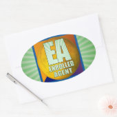 EA LOGO ENROLLED AGENT OVALER AUFKLEBER (Umschlag)