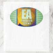 EA LOGO ENROLLED AGENT OVALER AUFKLEBER (Tasche)
