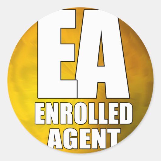 EA LOGO ENROLLED AGENT RUNDER AUFKLEBER (Vorderseite)