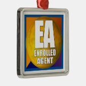 EA LOGO ENROLLED AGENT SILBERNES ORNAMENT (Rechts)