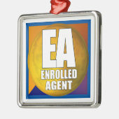 EA LOGO ENROLLED AGENT SILBERNES ORNAMENT (Links)