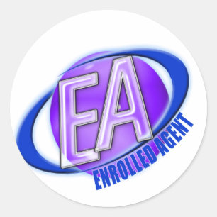 EA ORB SWOOSH LOGO - ENROLLED AGENT RUNDER AUFKLEBER