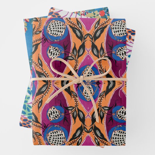 EA Séguy botanische Blume Geschenkpapier Set (Beispiel)