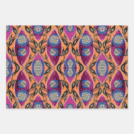 EA Séguy botanische Blume Geschenkpapier Set (Vorderseite)