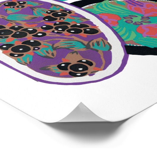 EA Séguy botanische Blume-Plakat Poster (Ecke)