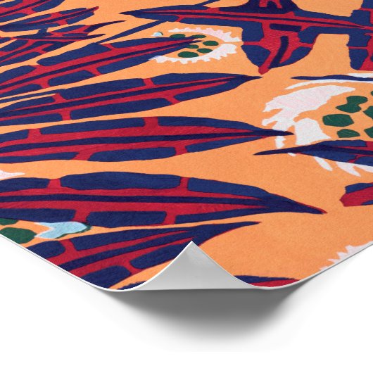 EA Séguy botanische Blume-Plakat Poster (Ecke)