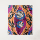 EA Séguy botanische Blume Wandteppich (Vorderseite)