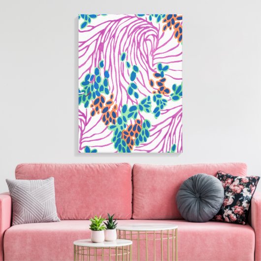 EA Séguy botanische Premium Wrapped Canvas Leinwanddruck (Insitu (Wohnzimmer))