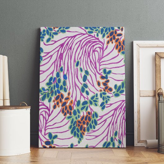 EA Séguy botanische Premium Wrapped Canvas Leinwanddruck