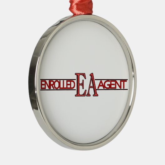 EA SPECIALIST LOGO ENROLLED AGENT SILBERNES ORNAMENT (Rechts)