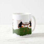 ea Time Black Cat im Gartendesign Kaffeetasse (VorderseiteRechts)