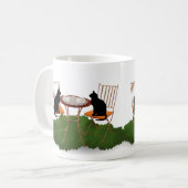 ea Time Black Cat im Gartendesign Kaffeetasse (Vorderseite Links)