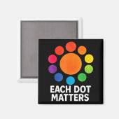 Each Dot Matters Polka Dot Lover Happy Dot Day Magnet (Vorderseite/Rückseite)
