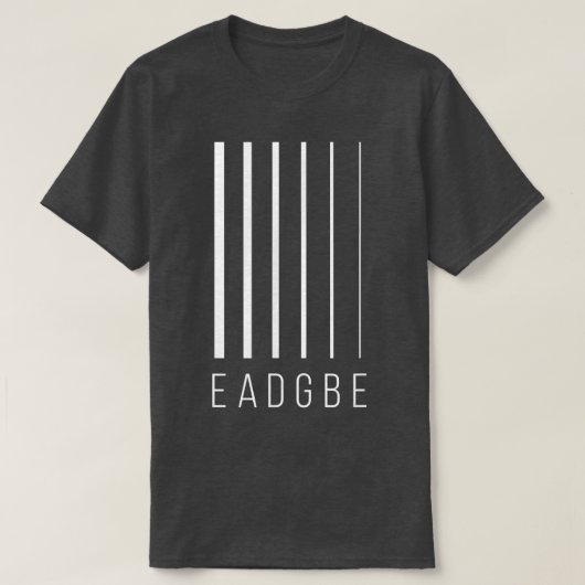 EADGBE 6 String Guitar Player & Gitarrist - Cool 6 T-Shirt (Design vorne)