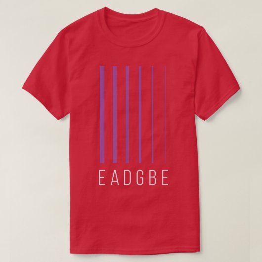 EADGBE 6 String Guitar Player & GuitaristCool 653 T-Shirt (Design vorne)