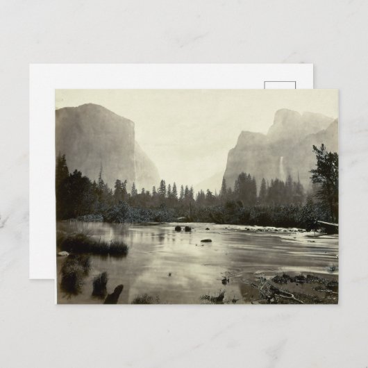 Eadweard J. Muybridge Valley of the Yosemite Postkarte (Vorne/Hinten)