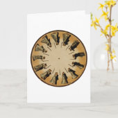 Eadweard Muybridge Couple Waltzing Phenakistoscope Karte (Gelbe Blume)