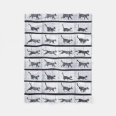 EADWEARD MUYBRIDGE: Gehende Katze - Fleecy Decke (Vorderseite)