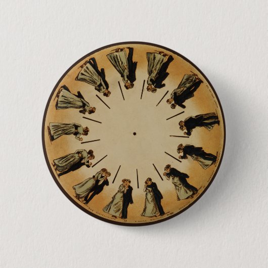 Eadweard Muybridge Phenakistoskop Button (Vorderseite)