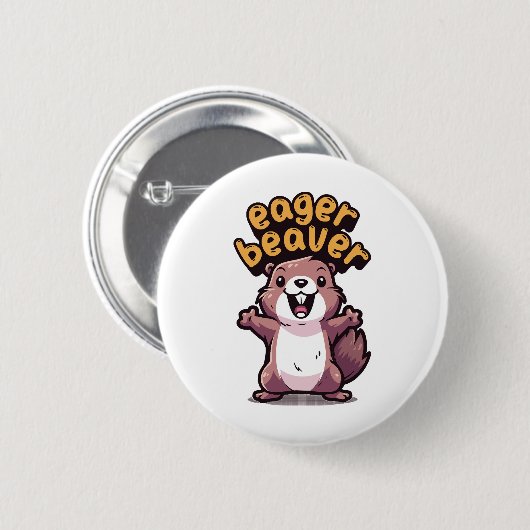 Eager Beaver Button (Vorne & Hinten)