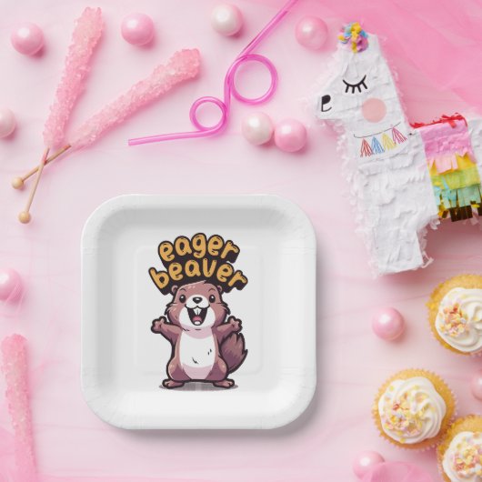 Eager Beaver Pappteller (Party)