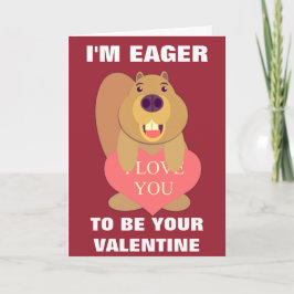 Eager Beaver Valentine Feiertagskarte