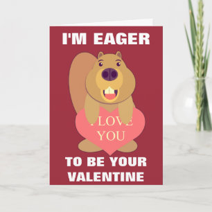Eager Beaver Valentine Feiertagskarte