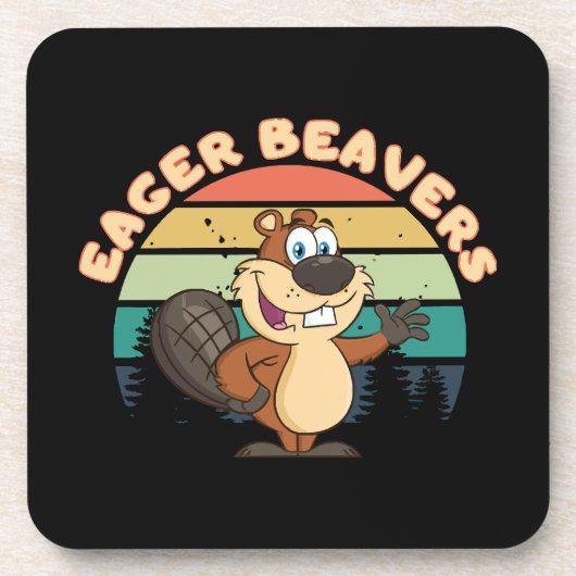 Eager Beavers Getränkeuntersetzer (Vorderseite)
