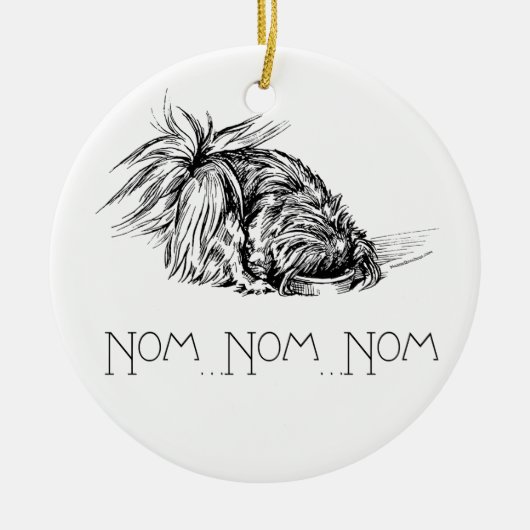 Eager Eater Peke Keramikornament (Vorne)