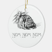 Eager Eater Peke Keramikornament (Links)