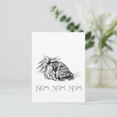 Eager Eater Peke Postkarte (Stehend Vorderseite)