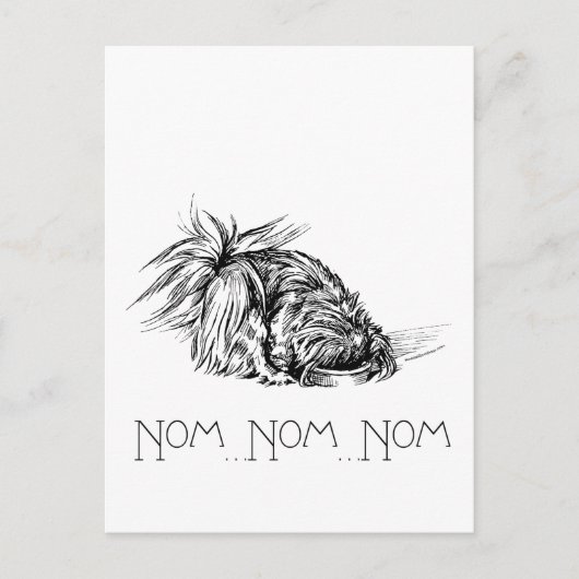 Eager Eater Peke Postkarte (Vorderseite)