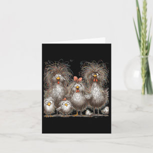 Eagerlys farbenfrohe Funny Funny Chicken Art, Craz Karte