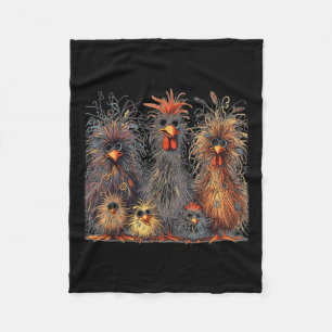 Eagerlys farbenfrohe Funny Funny Chicken Art Fleecedecke