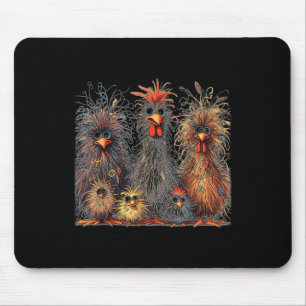 Eagerlys farbenfrohe Funny Funny Chicken Art Mousepad