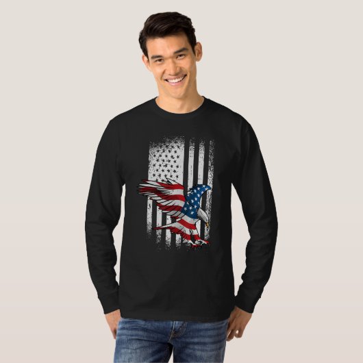 Eagle 4th Of July Independence Day Patriotic Ameri T-Shirt (Vorne ganz)